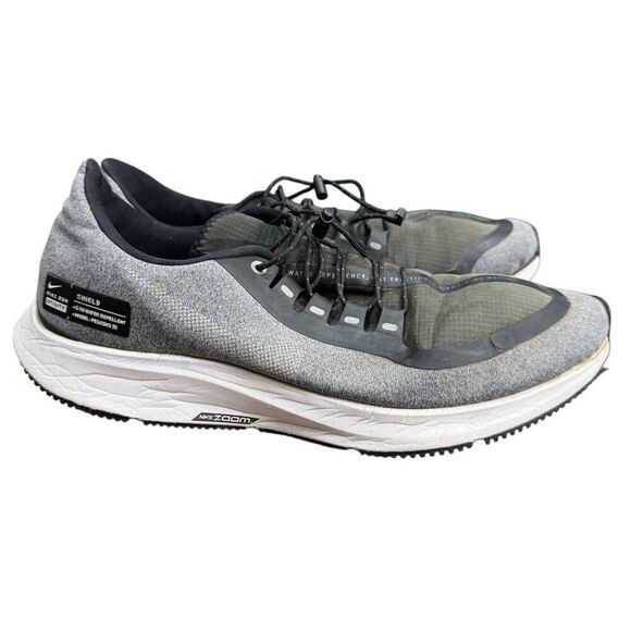 Nike Air Zoom Pegasus 35 Shield Black Gray Running Shoes AA1643-001 Mens Size 12 - Picture 1 of 9